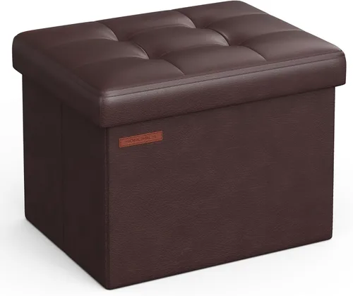Vista 14 de SONGMICS Storage Ottoman, Foldable Small Ottoman Foot Rest, Ottoman with Storage, Load up to 286 lb, for Living Room, Bedroom, Dorm