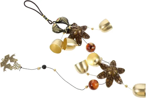 OSALADI Vintage Wind Chime Hanging Bell Ornament for Decor Outdoor Garden Patio Door Decoration with Joyful Sound Retro Craftsmanship for Charming