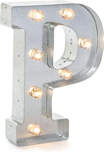 Vista 42 de Darice - Cartel de metal plateado con forma de letra