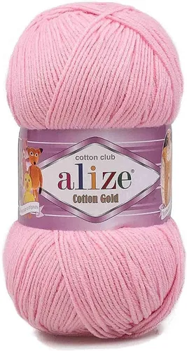 Vista 48 de 55% algodón 45% acrílico Alize Cotton Gold Yarn 1 madeja/bola 3.53 oz 360 yardas (1-crema)