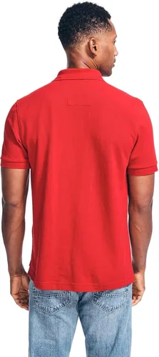 Vista 4 de Nautica playera polo clásica de mangas cortas, color sólido, para hombre