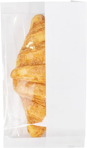 Vista 15 de Bag Tek Bolsa de pan rectangular de papel kraft pequeña - con ventana lateral - 4 3/4" x 2 3/4" x 8 1/2" - Caja de 100 unidades - Restaurantware