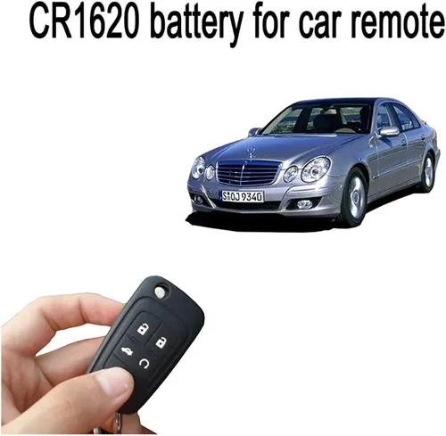 Vista 4 de SKOANBE Paquete de 12 baterías de litio CR1620 de 3 V para llavero remoto de automóvil