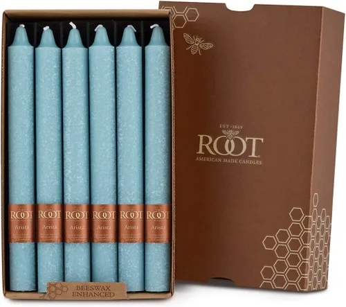 Vista 12 de Root Candles Juego de velas sin perfume de mezcla de cera de abeja de alta calidad, 5 pulgadas, azul Williamsburg, 8