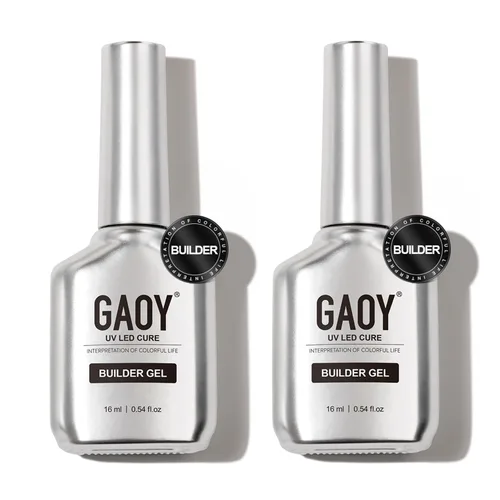 Vista 13 de GAOY - Gel de construcción para uñas, fortalecedor de uñas de 16ml en una botella, gel duro para extensión de uñas, esmalte de uñas de secado al UV