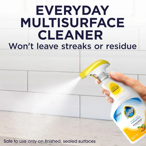 Vista 6 de Pledge Spray limpiador multisuperficie con pH equilibrado para el cuidado diario, aroma cítrico fresco, 25 onzas
