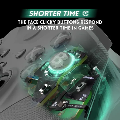 Vista 4 de eXtremeRate Whole Clicky Kit for Xbox Elite Series 2 Controller Shoulder ABXY Buttons, Ergonomic Tactile Switches LT RT A B X Y Mouse Click Kit for