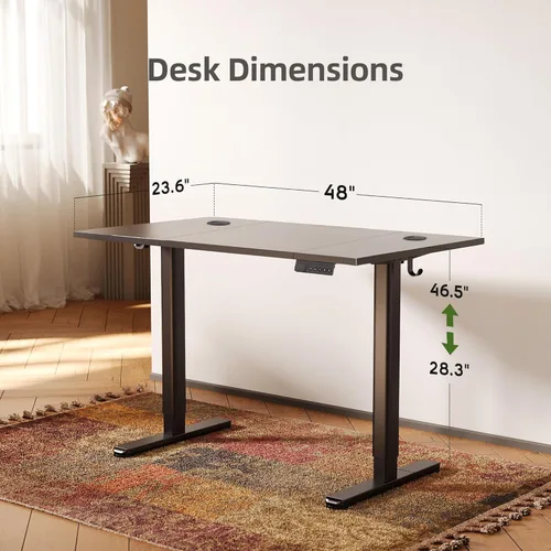 Vista 53 de INNOVAR Escritorio eléctrico de pie, escritorio de pie de altura ajustable, escritorio de pie de 40 x 24 pulgadas para computadora de oficina