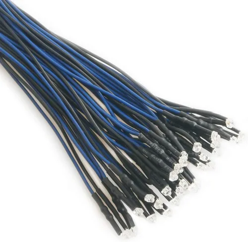 Vista 14 de 30 piezas de luces LED de 12 voltios de 1.8 mm, diodos emisores, precableados, 20 cm, DC 12v, lente transparente, pequeñas lámparas LED