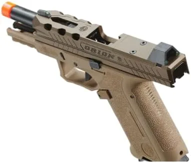Vista 5 de Poseidon Orion Performance Series GBB Semi/Full Auto Airsoft Pistol No.1 - TAN