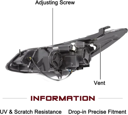 Vista 30 de JSBOYAT Compatible con el conjunto de faros delanteros Chevy Cruze 2016-2019 de repuesto, halógeno, no proyector, faro delantero estilo OE, lado