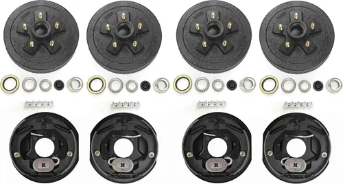 LIBRA 2 juegos de remolques 5 en 4.5 "B.C. Kits de tambor con frenos eléctricos de 10" x2-1/4 para ejes tándem de 3500 libras