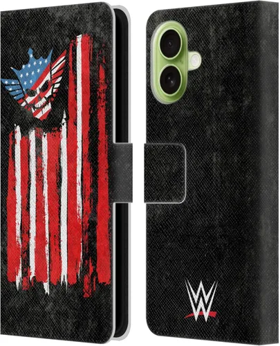 Vista 8 de Head Case Designs Officially Licensed WWE American Nightmare Flag Cody Rhodes Leather Wallet Case Compatible with Apple iPhone 7 Plus/iPhone 8 Plus