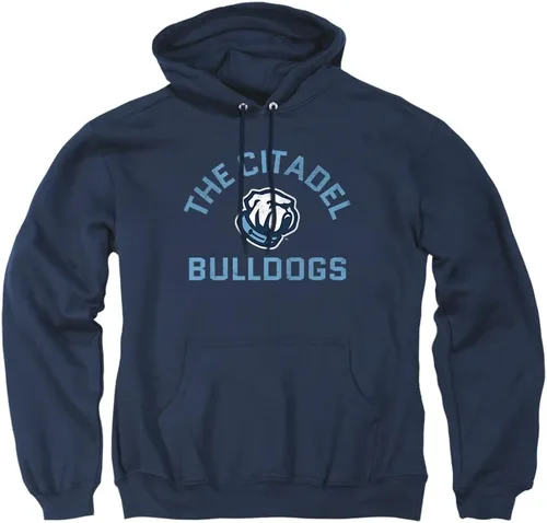 Vista 177 de LOGOVISION Colección oficial de sudaderas con capucha para adultos con logotipo desgastado grande universitario