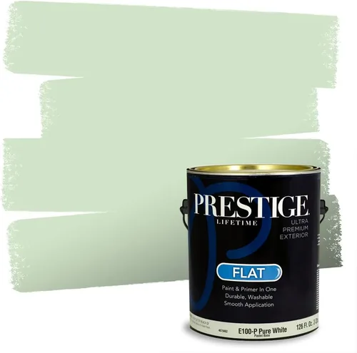 Vista 169 de PRESTIGE Pintura exterior e imprimación en uno, aloe, plano, 1 galón