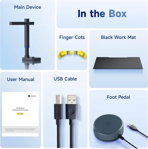 Vista 7 de CZUR Shine - Escáner de documentos portátil ultra inteligente, escáner de libros delgados con OCR, cámara de documentos USB para computadora