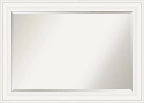 Vista 27 de Amanti Art - Espejo de baño blanco para sobre lavabo, espejo de tocador rectangular blanco de 35x45 para gabinete, marco moderno extragrande, se