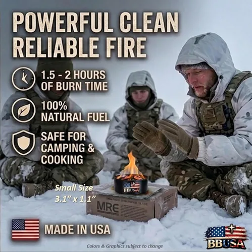 Vista 7 de Campfire in a Can - Made in USA - Portable Mini Fire Pit for Marshmallows & S’Mores - Hiking, Backpacking, Hunting, Fishing & Camping - Tactical
