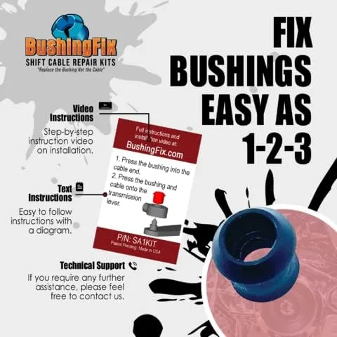 Vista 7 de BushingFix SA1KIT Kit de reparación de bujes de cable de cambio de transmisión automática, kit de reparación de transmisión para bujes de cambio