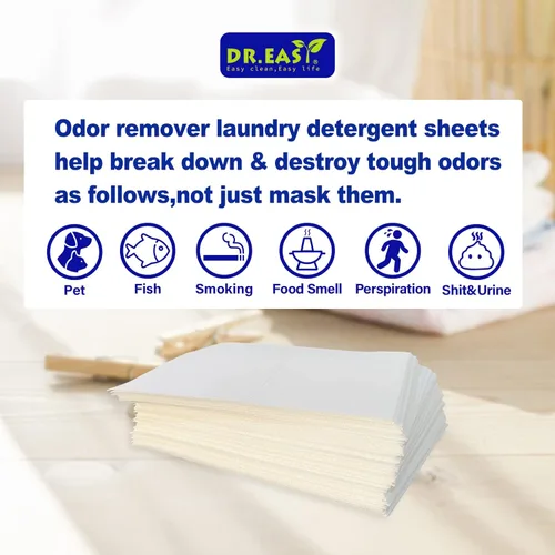 Vista 8 de DR.EASY - Hojas de detergente para ropa eliminadoras de olores, 240 cargas, lavanda, fácil de llevar, ideal para viajes, seguro para bebés