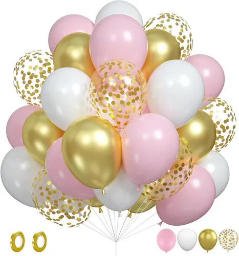 Vista 32 de Set de globos de albaricoque, 60 unidades de globos de albaricoque dorado y blanco, globos de látex de albaricoque desnudo de 12 pulgadas, globos