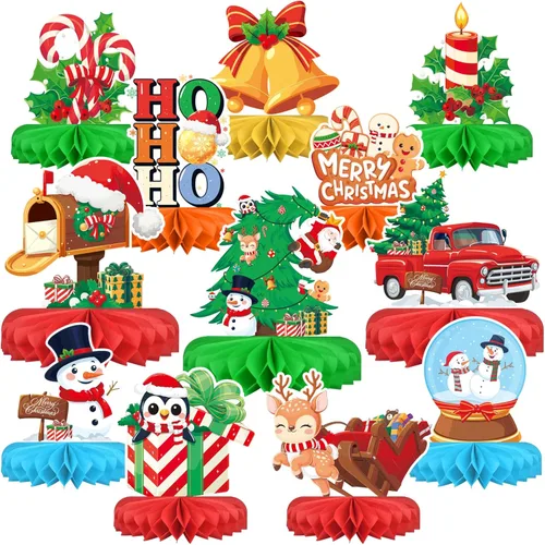 Vista 16 de Juego de suministros para fiesta de cumpleaños de unicornio, decoraciones de mesa arcoíris con centro de mesa de panal para decoraciones de fiesta