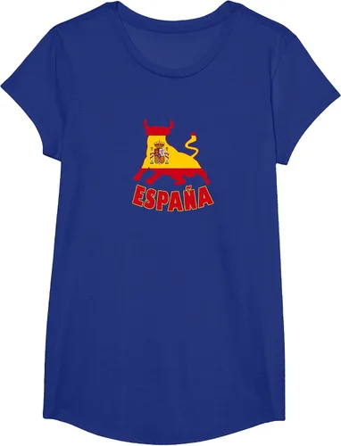 Vista 58 de Spain Espana with Bull and National Flag/Present T-Shirt Asphalt Grey