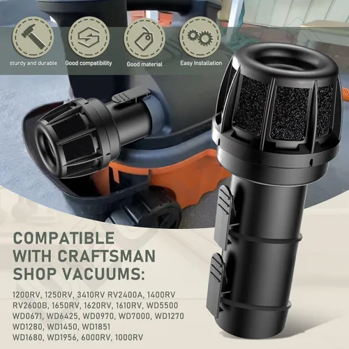 Vista 6 de WS25025A VT2525 - Difusor de vacío para aspiradoras húmedas y secas, difusor de 2-1/2 pulgadas, accesorio de aspiradora para la mayoría