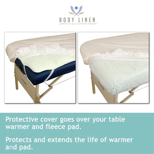 Vista 6 de Body Linen Funda para mesa de masaje, barrera reutilizable con superficie limpia. Material PUL impermeable, lavable a máquina. Protege la mesa