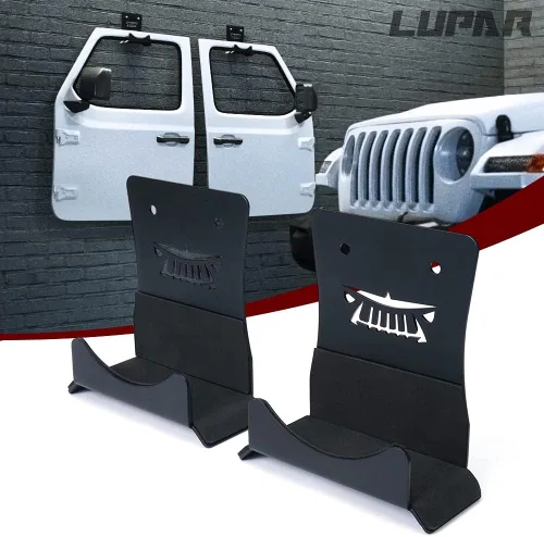 Perchas de almacenamiento para puertas compatibles con Jeep Wrangler 1956-2024, soporte de almacenamiento de puerta extraíble montado en la pared