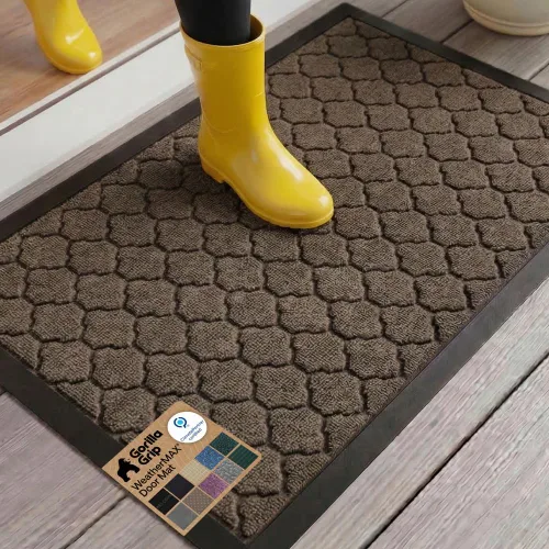 Vista 26 de Gorilla Grip - Tapete WeatherMax todo terreno 100% impermeable, caucho natural, resistente a manchas y decoloración, interior y exterior, fácil