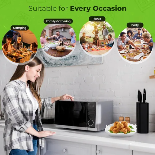 Vista 5 de Forros de papel desechables para freidora de aire, 100 piezas de papel de cocina de pergamino blanco de 7.9 pulgadas, apto para cestas grandes