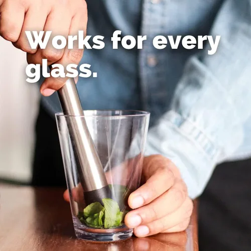 Vista 8 de Muddler de bebidas para cócteles, 8 pulgadas anticuado/menta julep/Mojito Muddler, bartend de acero inoxidable, herramienta de muddler de cocina