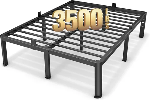 Vista 10 de Superay Marco de Cama de Plataforma de Metal Tamaño Twin de 16 Pulgadas con Esquinas Redondas, Espacio de Almacenamiento Debajo del Marco de Cama
