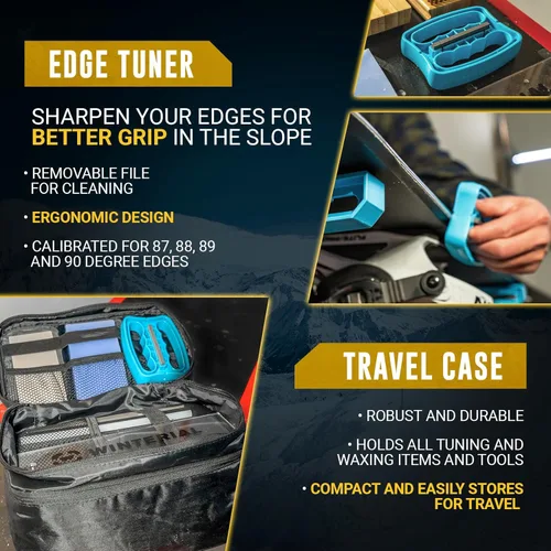 Vista 6 de Winterial Snowboard and Ski Tuning Kit, with Iron, All-Temp Snowboard Wax, Angled Edge Tuner File