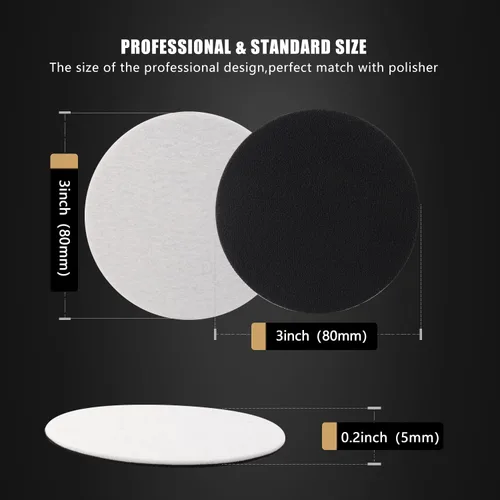 Vista 2 de Almohadilla de pulido, SPTA 5 piezas de 3' (80mm) Discos de pulido de microfibra para coche, almohadilla de pulido para eliminar arañazos