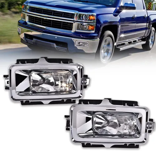 Vista 20 de CNNELL Conjunto de luces antiniebla compatible con Chevy Silverado 1500 2500 1999-2002, Chevy Silverado 3500 2001-2002, Chevy Suburban/Tahoe Lente