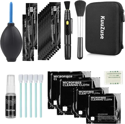 Kit profesional de limpieza de cámaras DSLR con hisopos de limpieza APS-C, paños de microfibra, bolígrafo de limpieza de cámara, para lente de