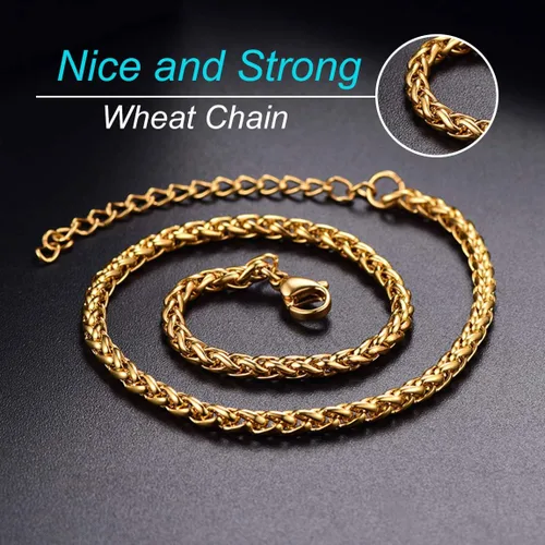 Vista 4 de ChainsPro - Cadena de tobillo ajustable para mujer y hombre, brazalete de eslabones resistente, con buen cierre, chapado en oro de 18 quilates