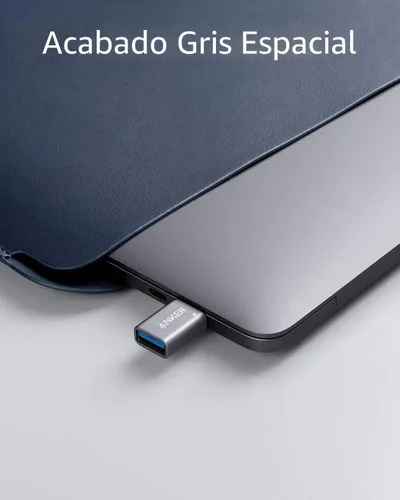 Vista 5 de Anker Adaptador USB C (paquete de 2), adaptador USB C a USB, transferencia de datos de alta velocidad para MacBook Pro 2020, iPad Pro 2020, Samsung