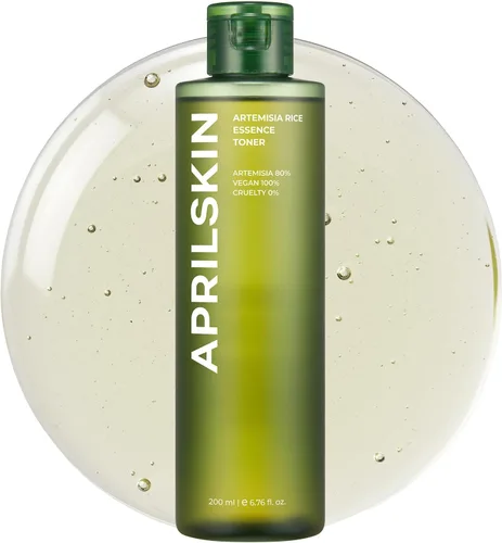 APRILSKIN Artemisia - Tónico de arroz coreano | Artemisia 100% coreano | Tónico facial para aumentar la hidratación, vegano, libre de crueldad, pH