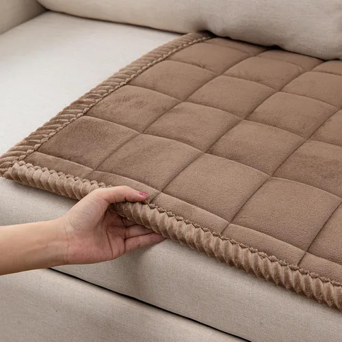 Vista 4 de Funda lavable para sofá para perros, cama para mascotas, fundas de sofá para mascotas con textura aterciopelada, fundas antideslizantes para sofá