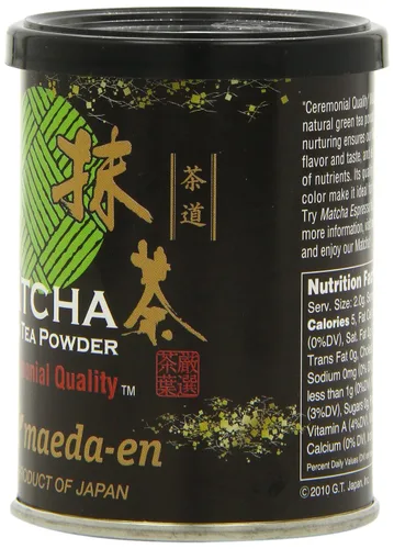 Vista 4 de Maeda-En Polvo de té verde Matcha de calidad ceremonial, 1 onza
