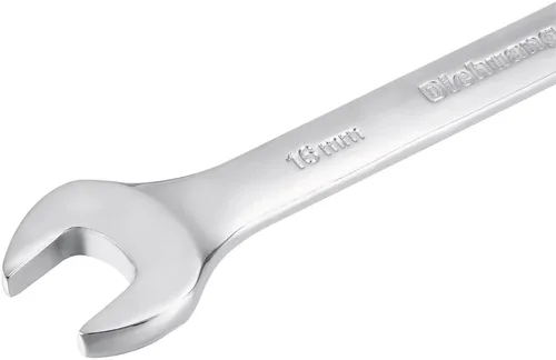 Vista 5 de uxcell Llave combinada métrica de extremo abierto, caja de 0.630 in, 12 puntos, acabado cromado, Cr-V