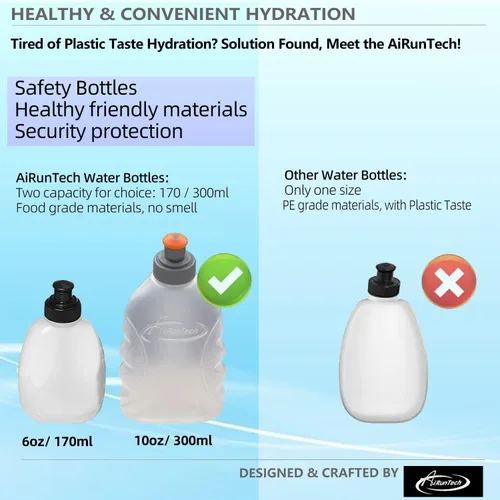 Vista 9 de AiRunTech Cinturón de hidratación para correr con botella de agua, riñonera para teléfono y cartera, bolsa de correr, accesorios esenciales