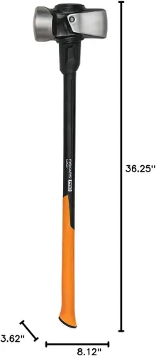 Vista 11 de Fiskars Martillo de trineo IsoCore de 16 libras para demolición y conducción con reducción de golpes, 24 pulgadas