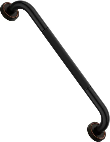 Vista 27 de Paquete de 2 barras de regadera de 36 pulgadas con agarre antideslizante de color negro cepillado de 1.25" de diámetro, Munzong, mango de baño