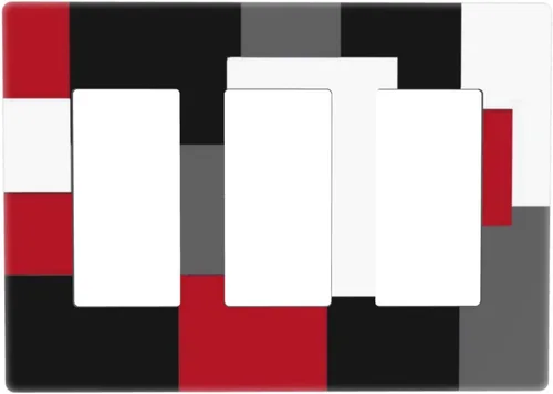 Vista 117 de Taupe Beige Marrón Gris Abstracto Arte 1-Banda Interruptor de Luz Doble de Recepción Placa de Pared Toma Cubiertas Eléctricas Decorativas Modernas