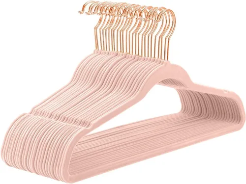 Vista 22 de MIZGI Perchas de Terciopelo Premium (Paquete de 50) Resistentes – Percha de Traje de Fieltro Antideslizante Verde Azulado/Turquesa – Ganchos de Oro