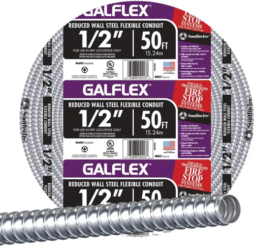 Southwire 55081805 Conducto Galflex RWS de 1/2 pulgada x 50 pies, 1/2 pulgada